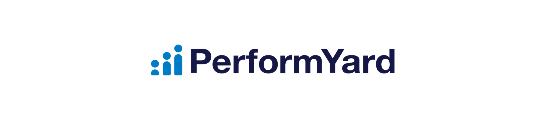 PerformYard logo features blue dots and text, symbolizing performance management and teamwork solutions. , PerformYard, logo